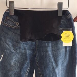 Motherhood maternity bounceback collection stylish Blue Maternity Jeans side s